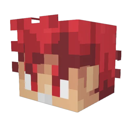 IronWord Minecraft avatar head, 3D render