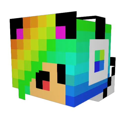Iron_Ender_ Minecraft avatar head, 3D render