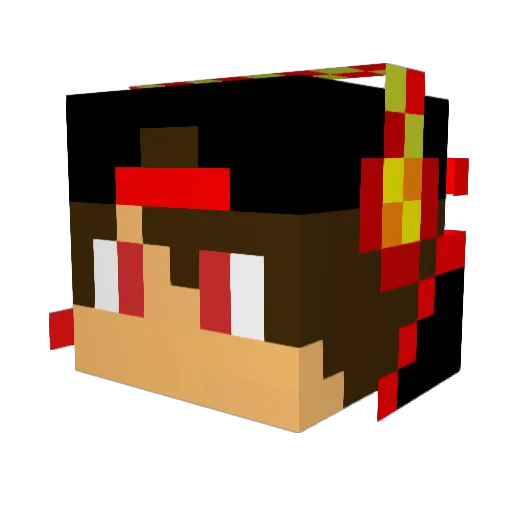 Iron_Man_300 Minecraft avatar head, 3D render
