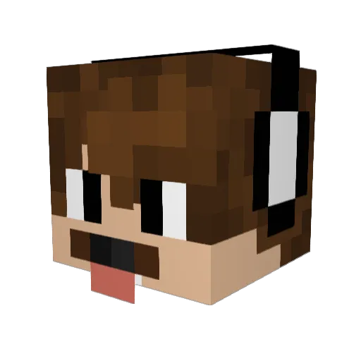 Iron_SpiderMann Minecraft avatar head, 3D render
