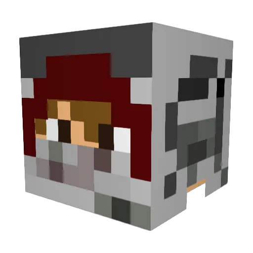 Iron_Wolf Minecraft avatar head, 3D render