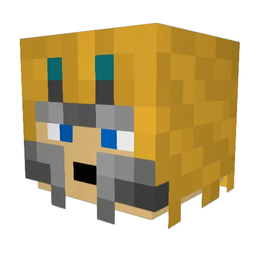 Iron_X249 Minecraft avatar head, 3D render