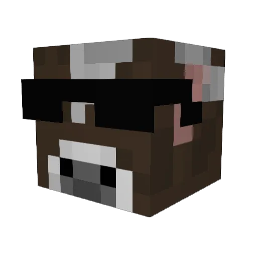 Iron__Cow Minecraft avatar head, 3D render