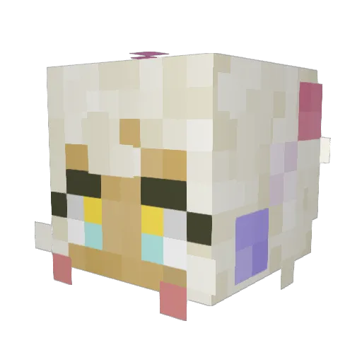 Ironark Minecraft avatar head, 3D render
