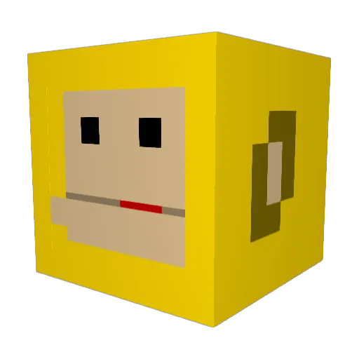 Ironawa Minecraft avatar head, 3D render