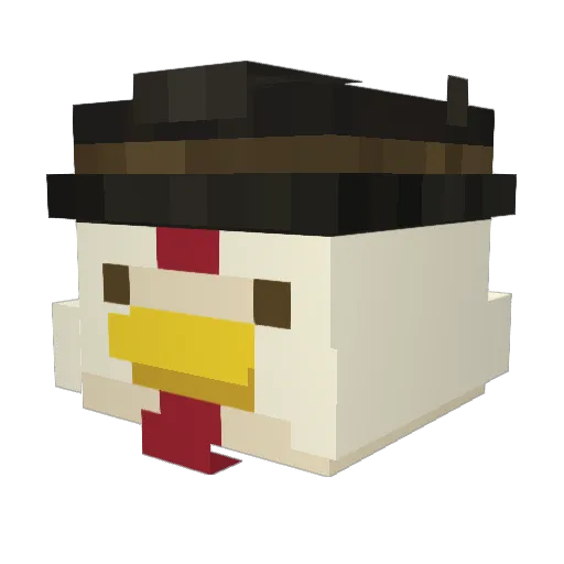 Ironb1rd Minecraft avatar head, 3D render