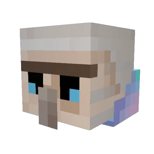 Ironboundred Minecraft avatar head, 3D render