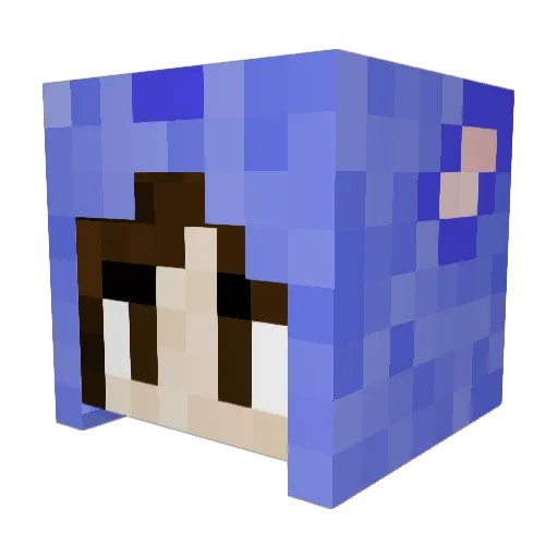 IroncAt12 Minecraft avatar head, 3D render