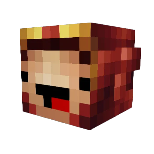 Ironcrazy Minecraft avatar head, 3D render