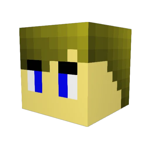 Irondight Minecraft avatar head, 3D render