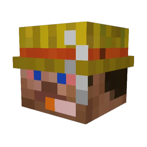 Irongolem01 Minecraft avatar head, 3D render