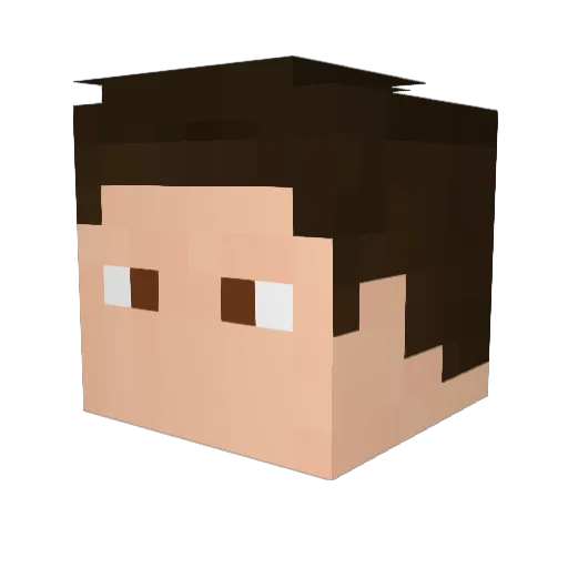 Ironhonk Minecraft avatar head, 3D render