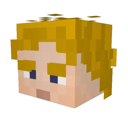 Ironic78 Minecraft avatar head, 3D render