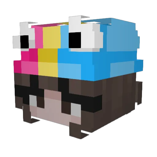 IronicCorn Minecraft avatar head, 3D render