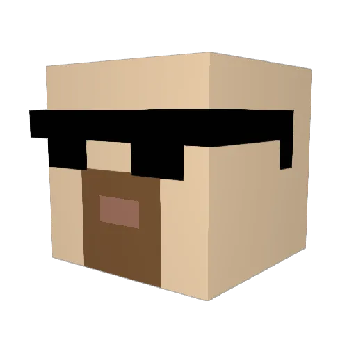IronicJo Minecraft avatar head, 3D render