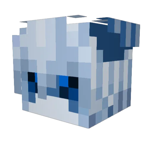Ironicale Minecraft avatar head, 3D render
