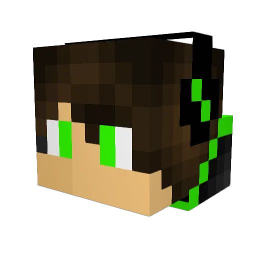 Ironik1993 Minecraft avatar head, 3D render