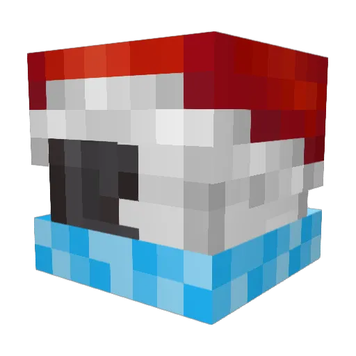 Ironite Minecraft avatar head, 3D render
