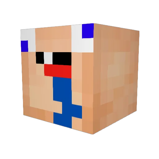 Ironman318 Minecraft avatar head, 3D render