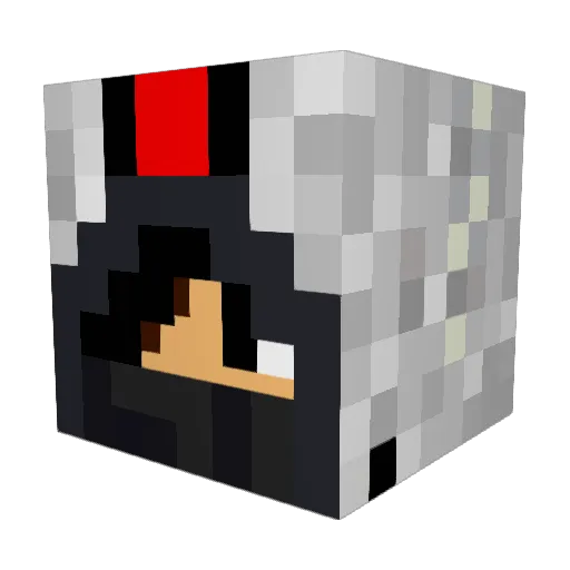 Ironman53 Minecraft avatar head, 3D render