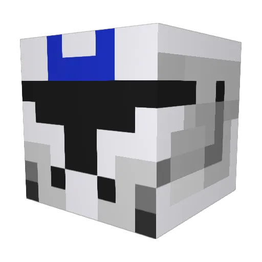 Ironman567_ Minecraft avatar head, 3D render