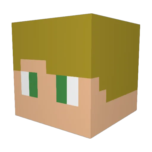 Ironman_5 Minecraft avatar head, 3D render