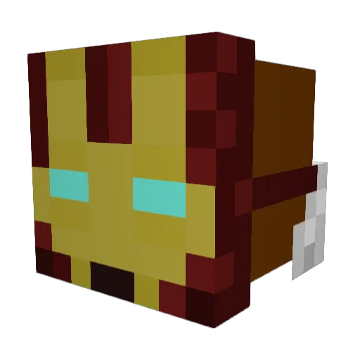 Ironmanplaysmc Minecraft avatar head, 3D render