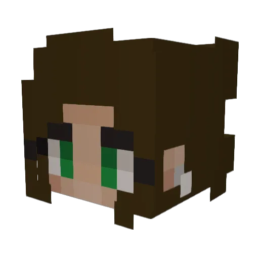 IronosaOak Minecraft avatar head, 3D render