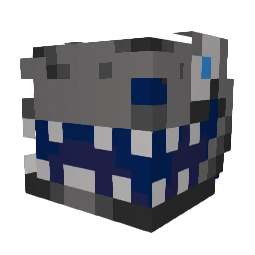 Ironraptor_ Minecraft avatar head, 3D render