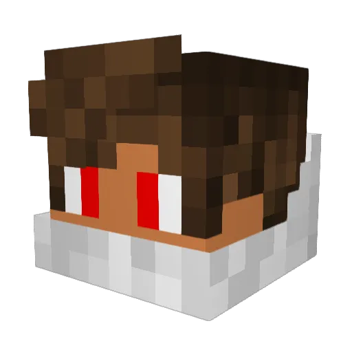 Ironroy Minecraft avatar head, 3D render