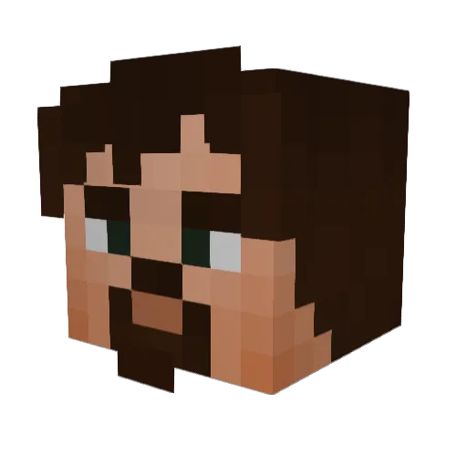 Ironsides776 Minecraft avatar head, 3D render