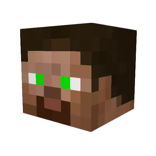 Ironsteam Minecraft avatar head, 3D render