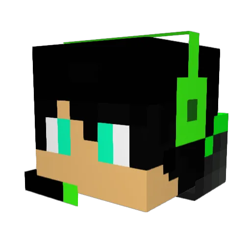 Ironthebeast Minecraft avatar head, 3D render