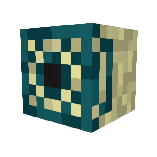Irony Minecraft avatar head, 3D render