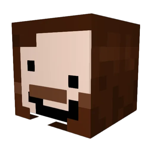 IronyPoisoning Minecraft avatar head, 3D render