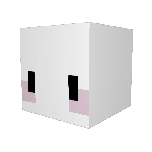 IronyVT Minecraft avatar head, 3D render
