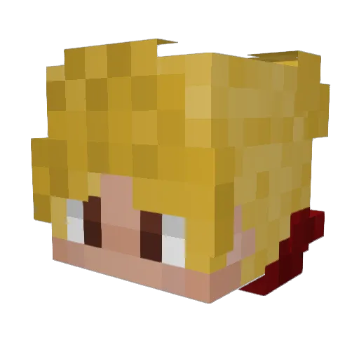 Ironzak Minecraft avatar head, 3D render