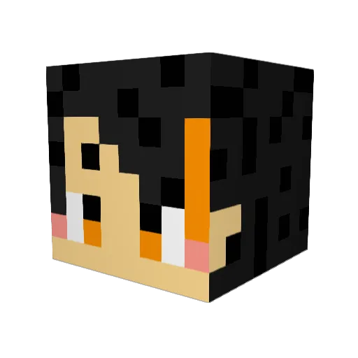 Iror1_ Minecraft avatar head, 3D render