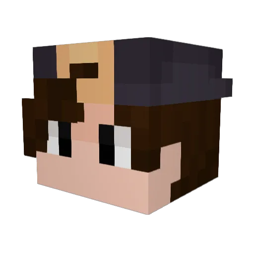 Iroto Minecraft avatar head, 3D render