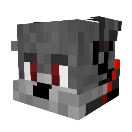 IroxWolf Minecraft avatar head, 3D render