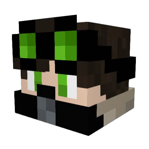 IrrationalAI Minecraft avatar head, 3D render