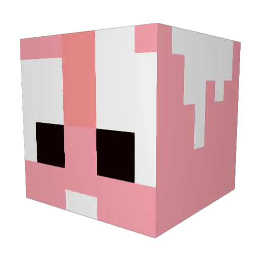 Irregulate Minecraft avatar head, 3D render