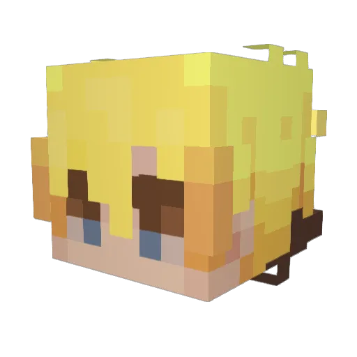 Irresistibly Minecraft avatar head, 3D render