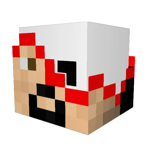 IrritAnt Minecraft avatar head, 3D render