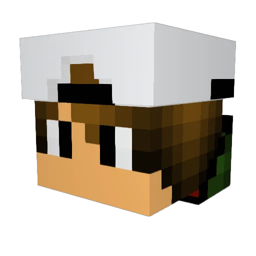 Irritatiinq Minecraft avatar head, 3D render