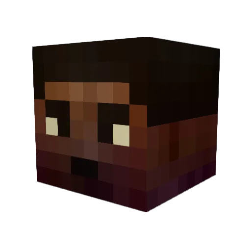 Irsa_Em Minecraft avatar head, 3D render