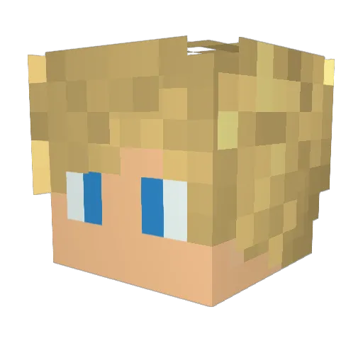 Irteera Minecraft avatar head, 3D render