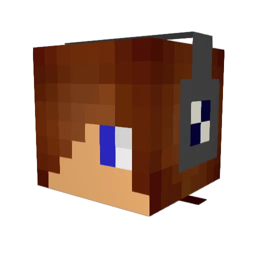 Irtho Minecraft avatar head, 3D render