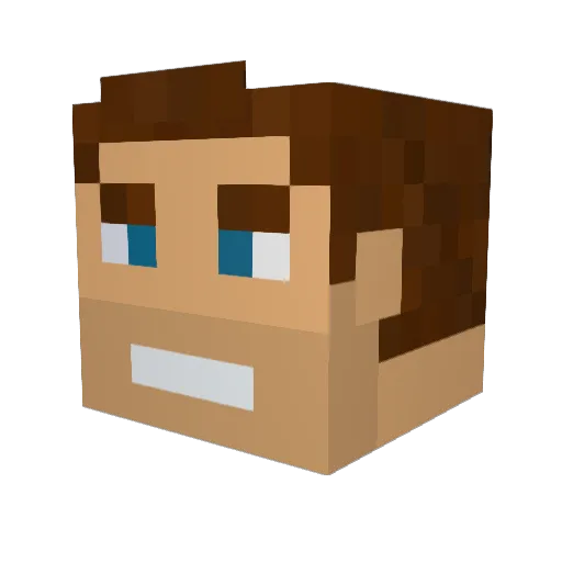 Irukay Minecraft avatar head, 3D render