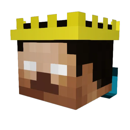 Irul0n Minecraft avatar head, 3D render